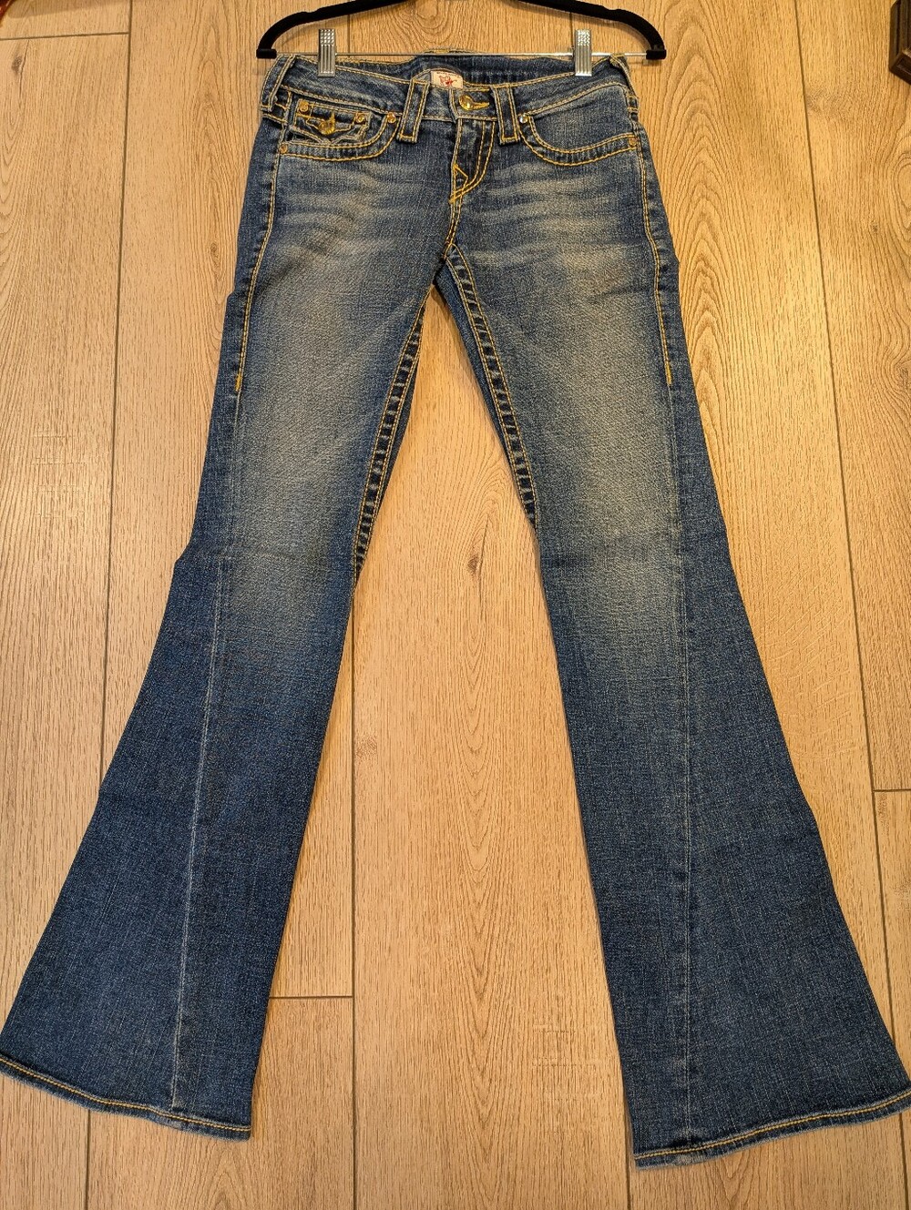 True Religion Sammy Big T Jeans Women's Size 25 Low Rise Bootcut Made in USA